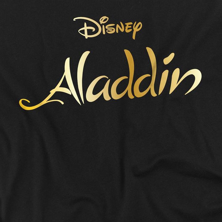 Actual product image Aladdin Unisex Adult Logo T-Shirt (L)