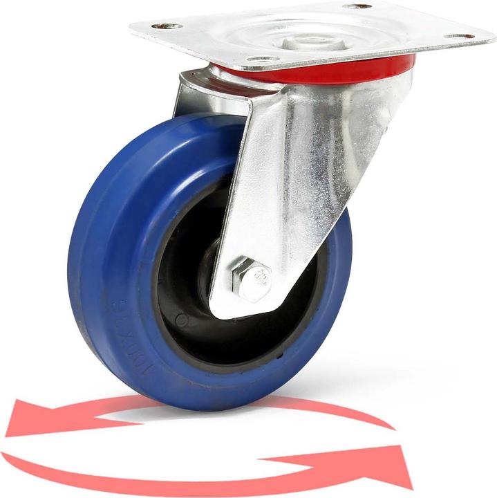 Immagine prodotto Wiltec Ruota girevole senza freno Ruota per trasporto Ruota 100mm 150kg Ruota per mobili