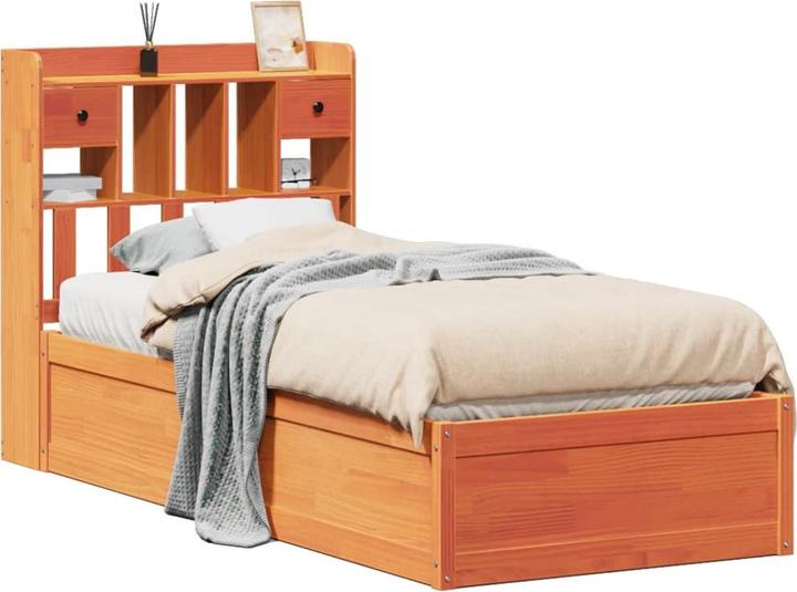 Produktbild VidaXL Massivholzbett Holzbett Bett Doppelbett ohne Matratze 180x200 Kiefernholz (180 x 200 cm)