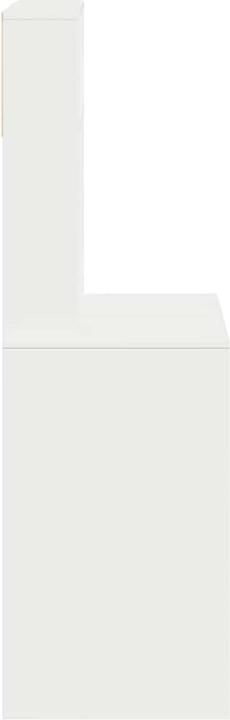 Produktbild VidaXL Schreibtisch mit Regal Weiss 100x45x140 cm Holzwerkstoff Bürotisch Tisch (100 x 45 x 140 cm)