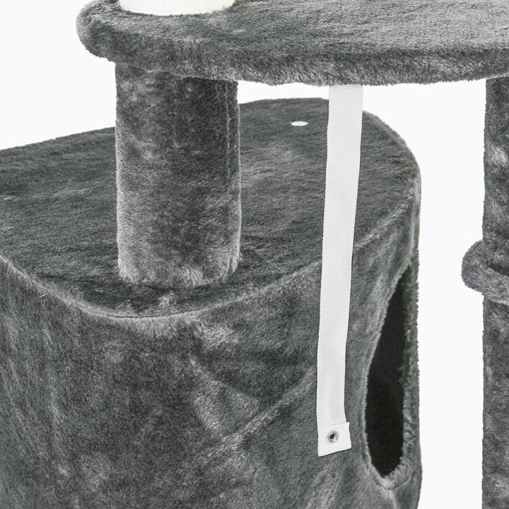 Actual product image PawHut Cat tree with cave (260 cm, Dark grey)