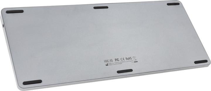 Actual product image Axagon HMC-KB keyboard USB-C 5Gbps with HUB, microSD/SD, 3x USB-A, HDMI 4K/60Hz, PD 100W, Audio, DE (DE, Cable)