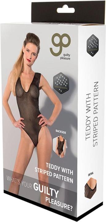Produktbild Guilty Pleasure Gp Printed Datex Striped Teddy Black L (L)