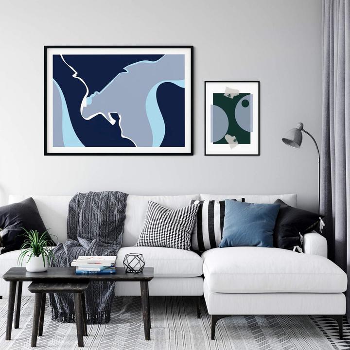 Actual product image Trenddeko Abstract Blue (40 x 50 cm)