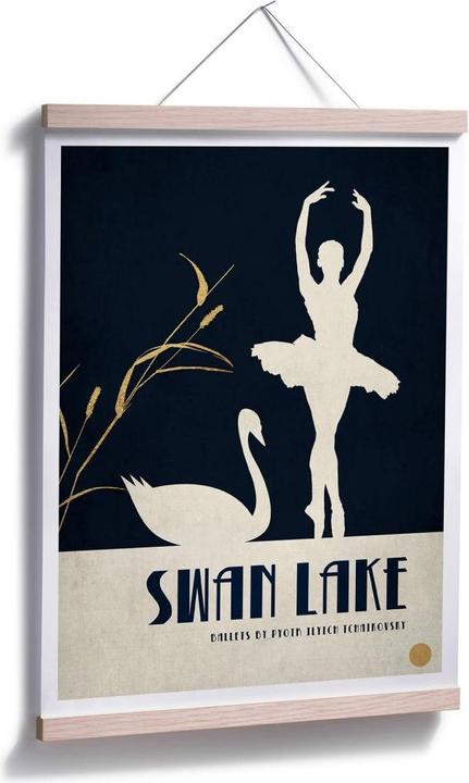 Actual product image Trenddeko Schwanensee - Swan lake (80 x 100 cm)