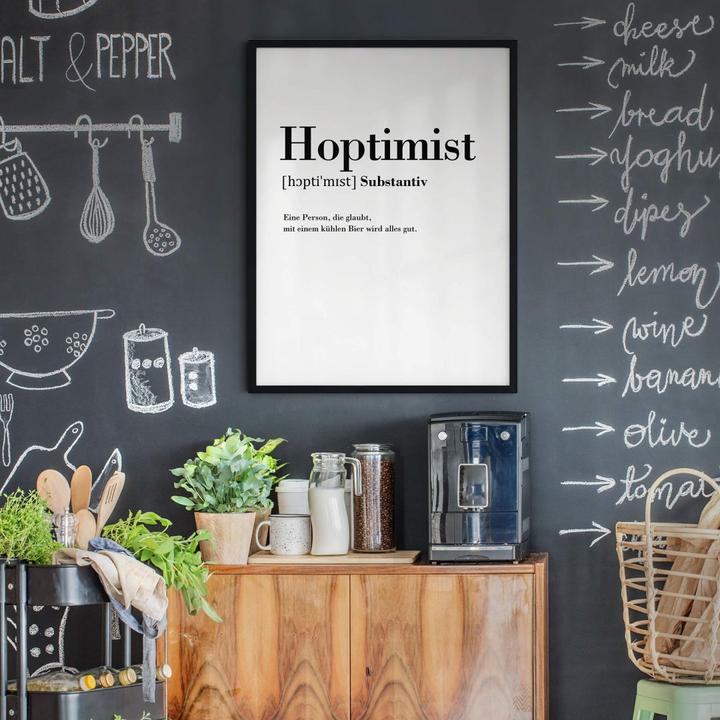 Produktbild Trenddeko Grammatik - Hoptimist (100 x 120 cm)