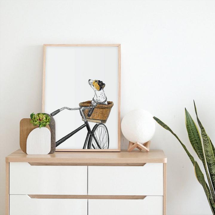 Actual product image Trenddeko Dog in basket (24 x 30 cm)