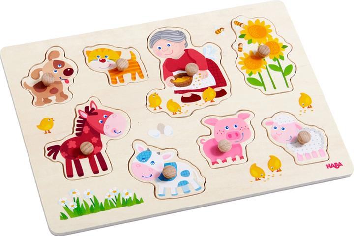 Productafbeelding Haba Grijppuzzel Oma Leni's Dieren (8 onderdelen)