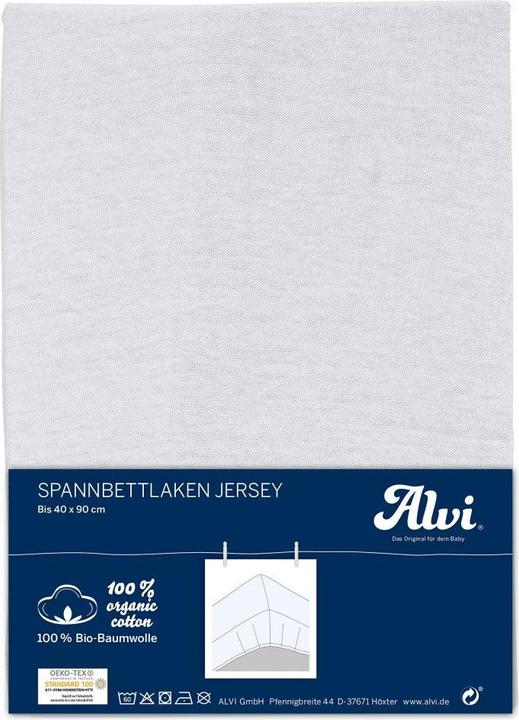 Actual product image Alvi Fitted sheet Fitted sheet made of organic cotton for small mattresses (40 x 90 cm)