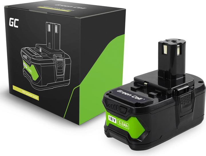GreenCell Batterie Green Cell pour Ryobi ONE+ 18V 5Ah batterie de remplacement RB18L50 (18 V)