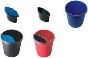 Produktbild Helit H6106093 Abfalleinsatz für Papierkorb Linear, 2 L, schwarz/Deckel blau (2 l)