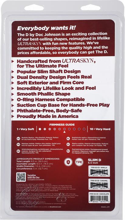 Actual product image Doc Johnson Slim D - 6 Inch Ultraskyn
