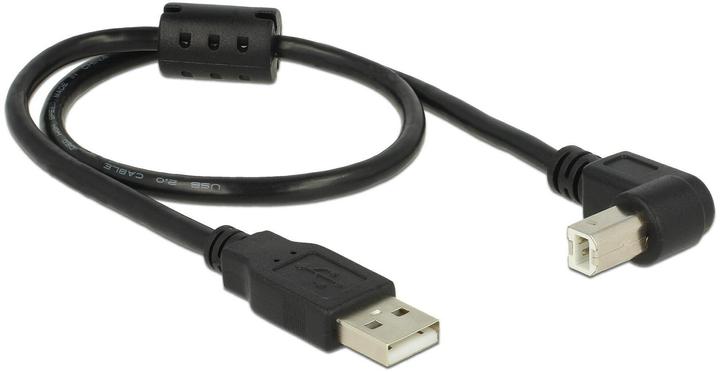 Produktbild Delock USB2.0-Kabel A-B: 50cm, schwarz (0.50 m, USB 2.0)
