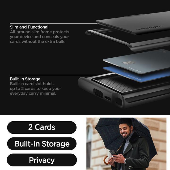 Actual product image Spigen Slim Armor CS S928 czarny/black ACS07306 (Samsung Galaxy S24 Ultra)