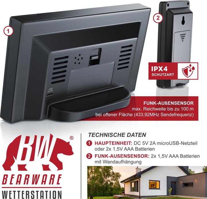Actual product image Bearware Weather station
