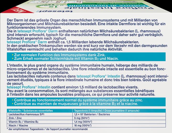 Produktbild Tetesept Proflora Darm (7 Stück, Ampulle, 75.60 g)