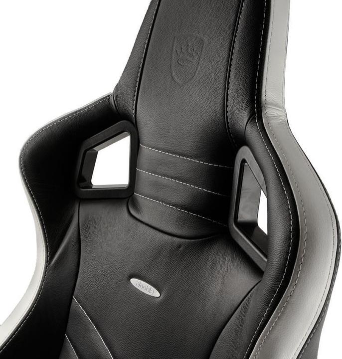 Produktbild noblechairs Gaming-Stuhl EPIC Echtleder-Gaming-Stuhl, Schwarz-Weiss-Rot