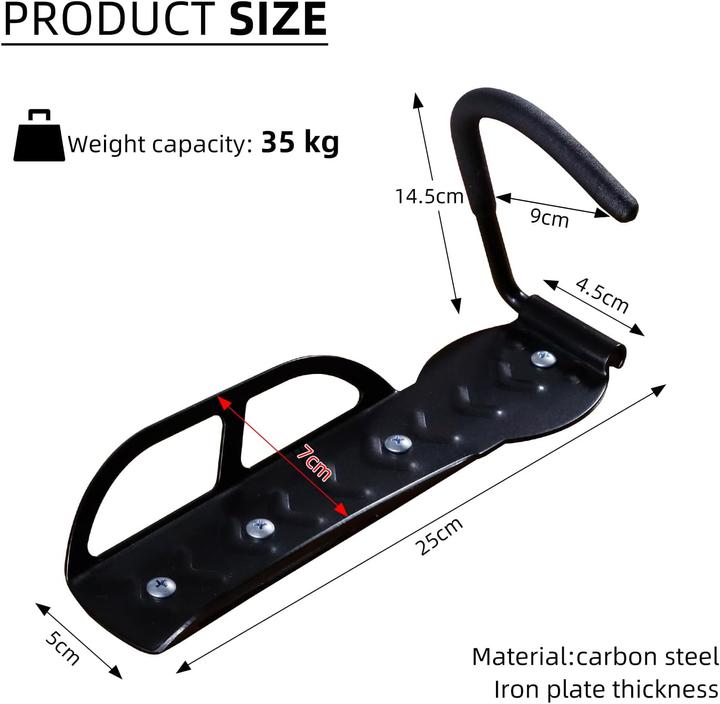 Actual product image CCLife 4er Set Velo-Wandhalterung