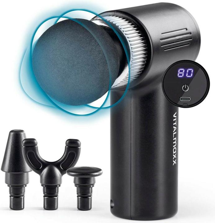 Actual product image Vitalmaxx Massage Gun Mini-Gun 5-piece