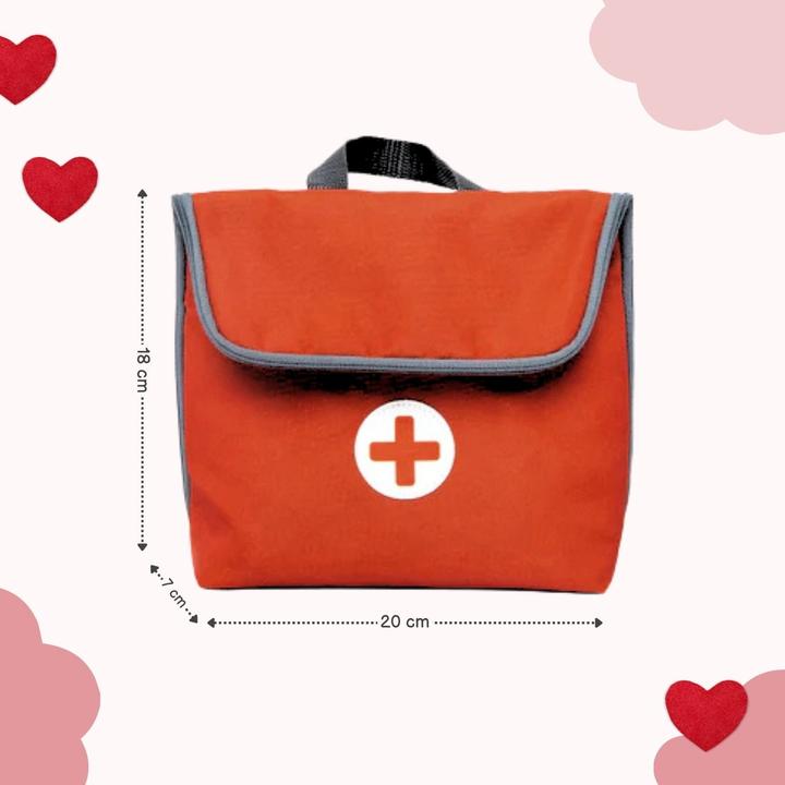 Produktbild Hermex Arzt-Spielzeug-Set für Kinder Doktor-Set Holz-Kinderspielzeug Arztkoffer Doktorkoffer
