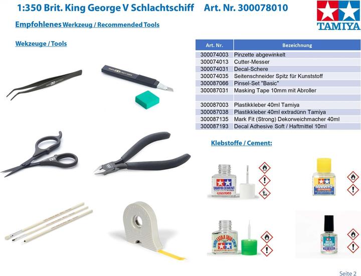 Produktbild Tamiya 1:350 Brit. King George V Schlachtschiff