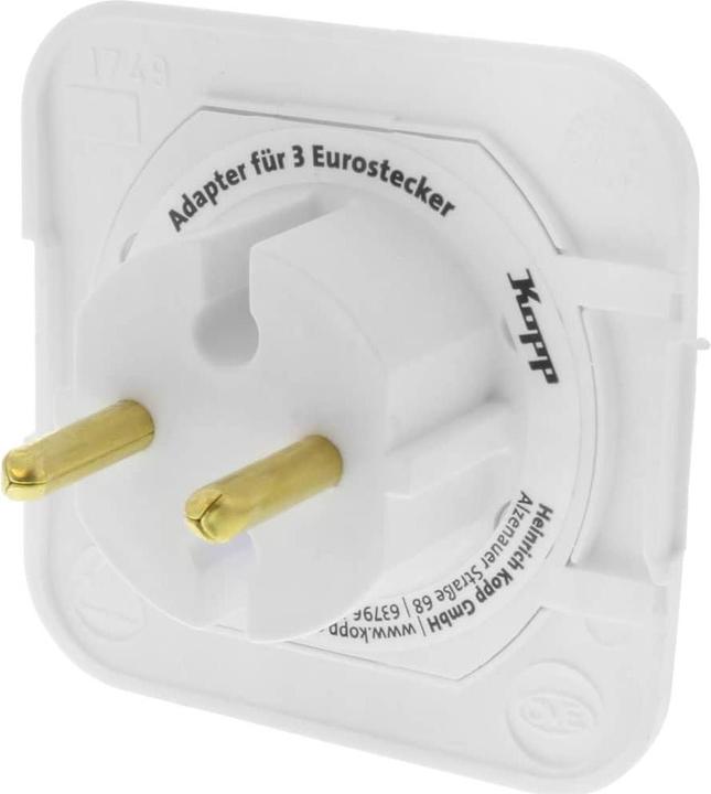 Produktbild Kopp 174902005 Typ C (Euro-Stecker) Weiss Netzstecker-Adapter