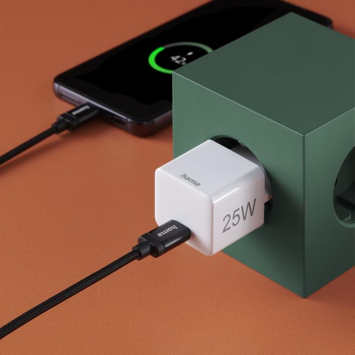 Immagine prodotto Hama Mini caricatore, Power Delivery (PD)/Qualcomm®, 25 Watt, bianco (25 W)