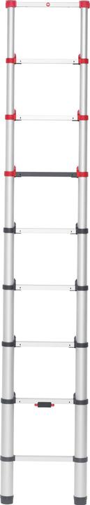 Immagine prodotto Hailo FlexLine, scala telescopica di sicurezza in alluminio, 9 pioli (Scala singola, 264 cm)