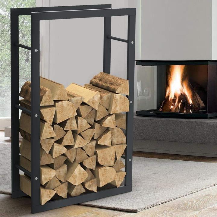 Produktbild Bakaji Holzregal für Kamin oder Ofen (100 x 25 x 60 cm)