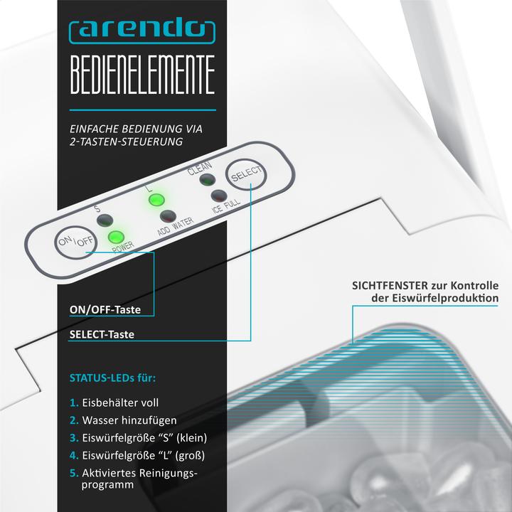 Actual product image Arendo Ice cube machine (CH plug)