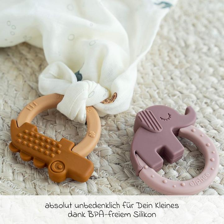 Image du produit Done by Deer Lot de 2 anneaux de dentition Deer Freunde moutarde/poudre