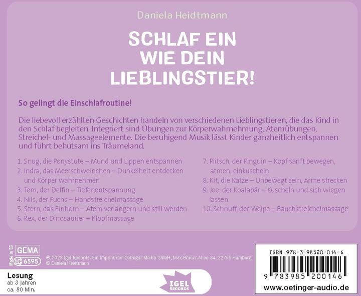 Image du produit FamilyFlow S'endormir comme votre animal préféré (Daniela Heidtmann, Allemand)