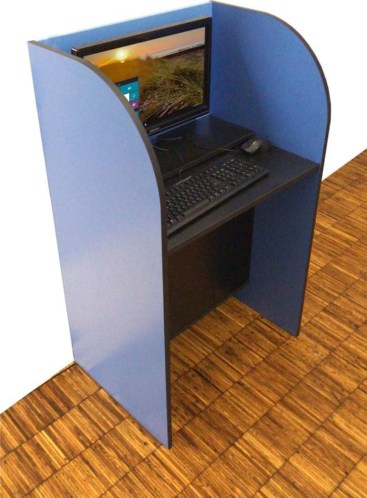 Image du produit Pupitre d'ordinateur avec protection visuelle, Ver. pour imprimante