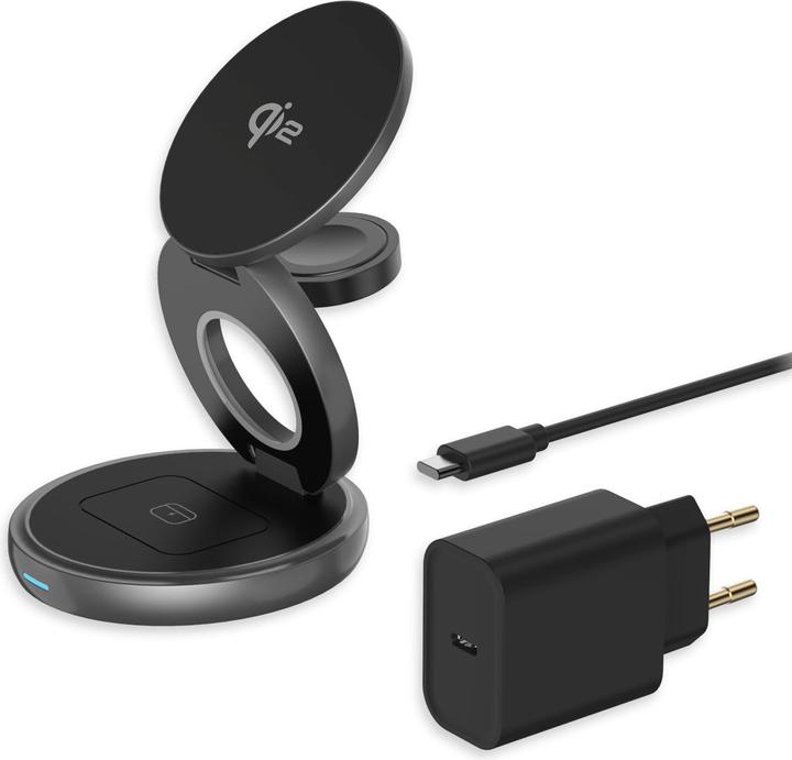 Immagine prodotto LMP Twist 3-in-1,wireless charging station iPhone (15 W)
