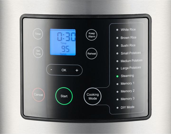 Actual product image Solis Rice & Potato Cooker (type 8161) brushed stainless steel