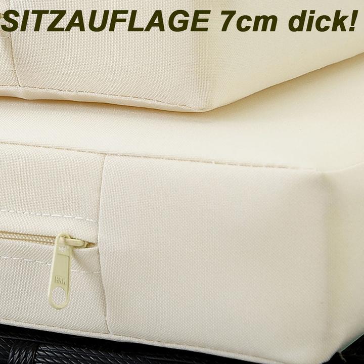 Image du produit Casaria Canapé Sun island en poly rotin (230 cm)