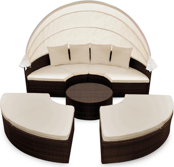 Image du produit Casaria Canapé Sun island en poly rotin (230 cm)