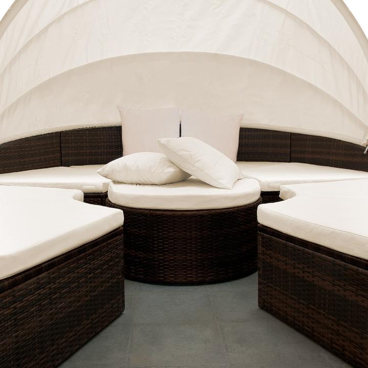 Image du produit Casaria Canapé Sun island en poly rotin (230 cm)