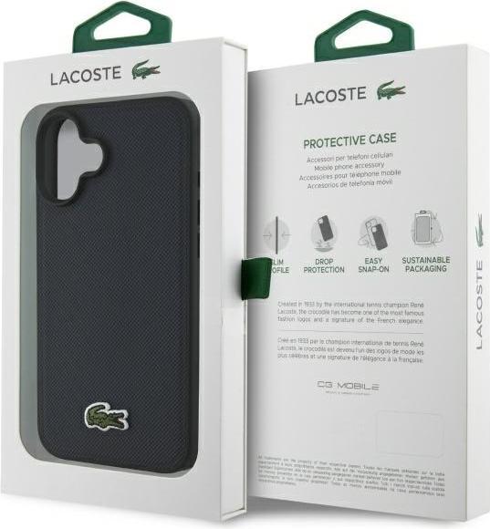 Image du produit Lacoste LCHMP16MPVCV iPhone 16 Plus 6.7" granatowy/navy hardcase Iconic Petit Pique MagSafe (Apple iPhone 16 Plus)