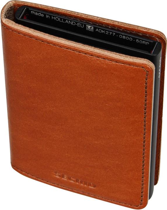Actual product image Secrid Premium slim wallet Basco cognac