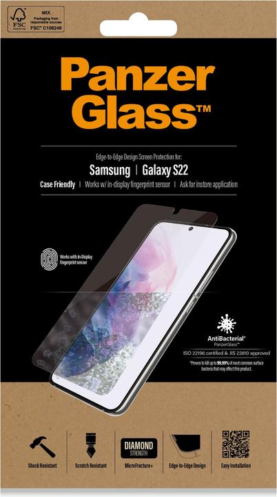 Productafbeelding PanzerGlass Geval Vriendelijk (1 Stuk, Samsung Galaxy S22)