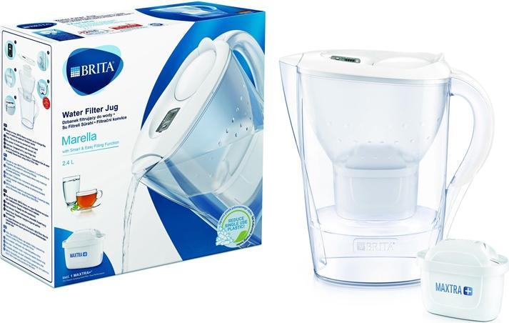 Actual product image Brita Water filtration jug Marella 2.4L, white with water filter MAXTRA + 1 pc.