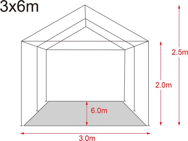 Image du produit Casaria Chapiteau (600 cm, 300 cm)