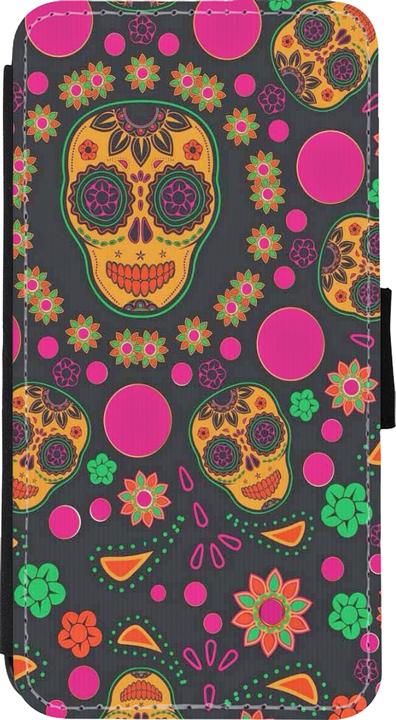 Image du produit PhoneLook Coque Wallet noir Halloween 22 colorful mexican skulls (Apple iPhone XS Max)