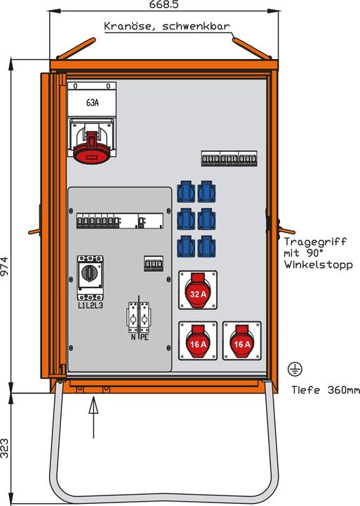 Walther Werke WAL WV0363R1 Verteilerschrank 55kVA
