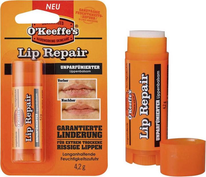 Produktbild O'Keeffe's Lip Repair Unparfümierter Lippenbalsalm (Pflegestift)