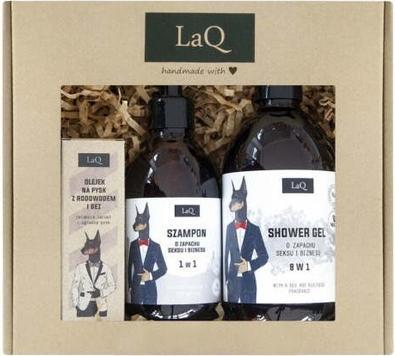 Produktbild LaQ SET Doberman żel pod prysznic 500ml + szampon 300ml + olejek do brody 30ml (Haarpflege set)