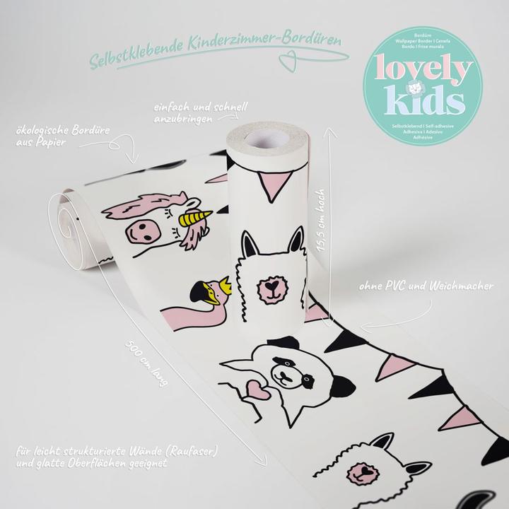 Actual product image A.S. Création Lovely Kids nursery Wild Party with cute animals (15 x 500 cm)