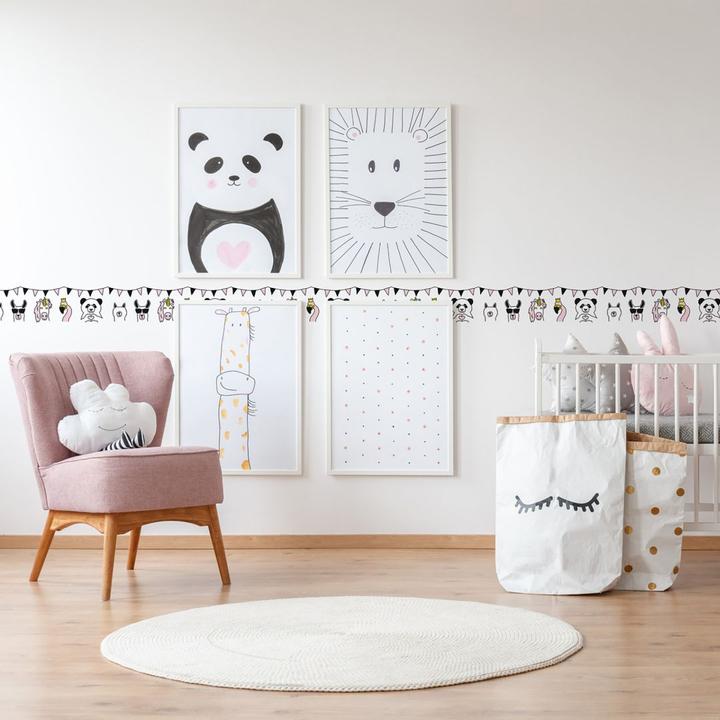 Actual product image A.S. Création Lovely Kids nursery Wild Party with cute animals (15 x 500 cm)