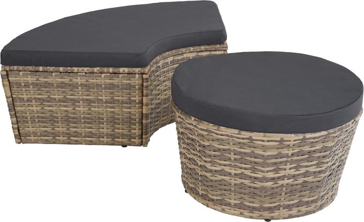 Produktbild tectake Sonneninsel Rattan mit Aluminiumgestell und Sonnendach